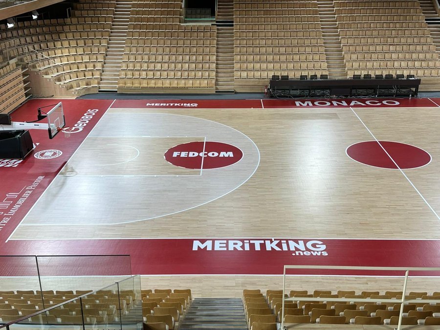 Marquage au sol de terrain de basket — PANO Menton, Monaco | Posemasignaletique.fr